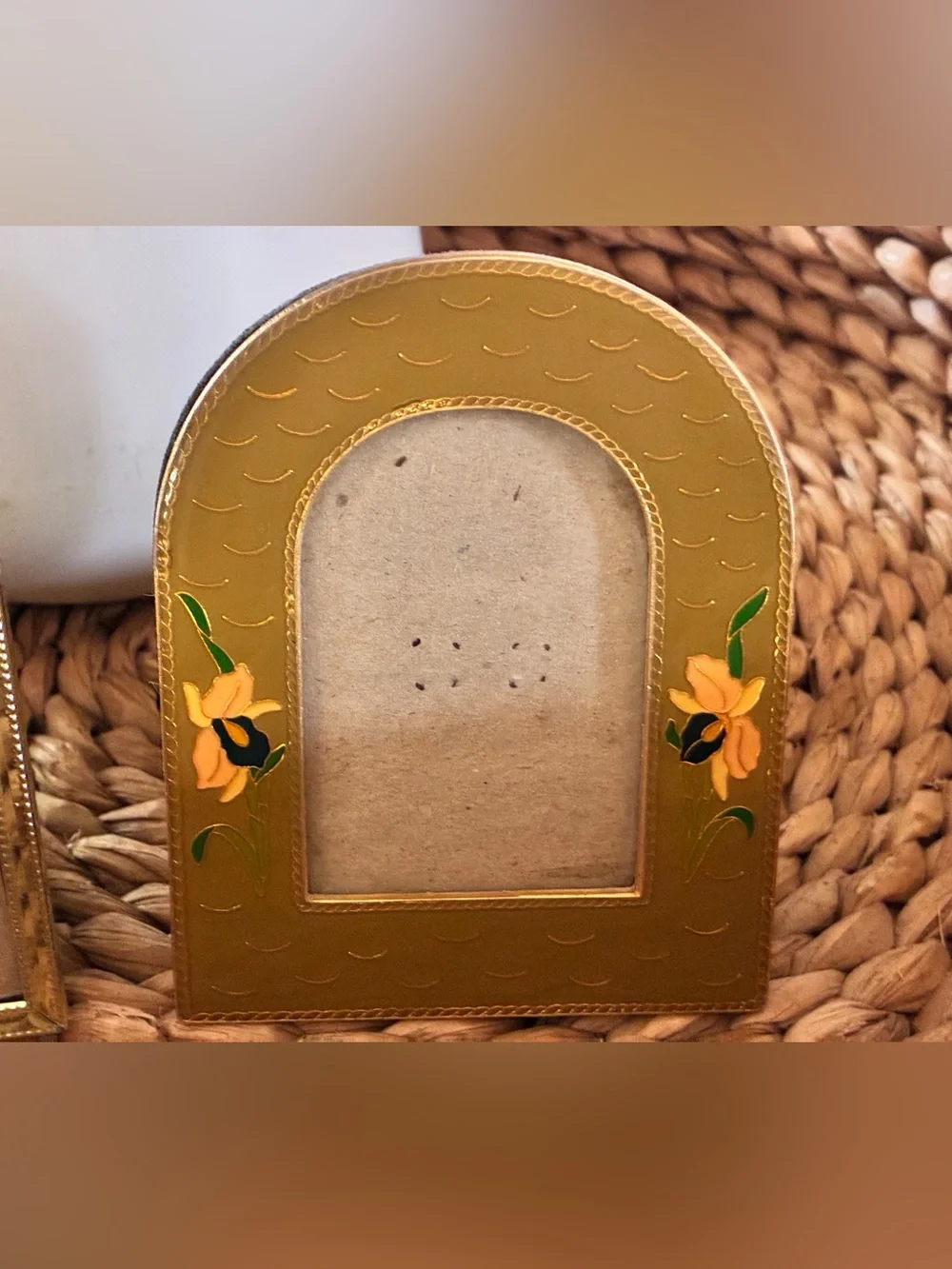 Brass & Enamel Photo Frames Set